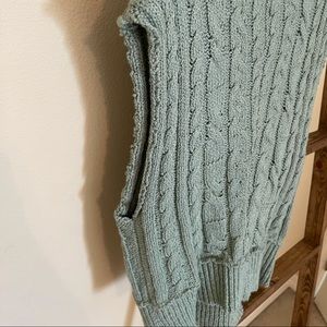 Free People Sweaters | Free People Quartz Cable Vest - Nwt | Color: Green | Size: M | Ambers0709's Closet